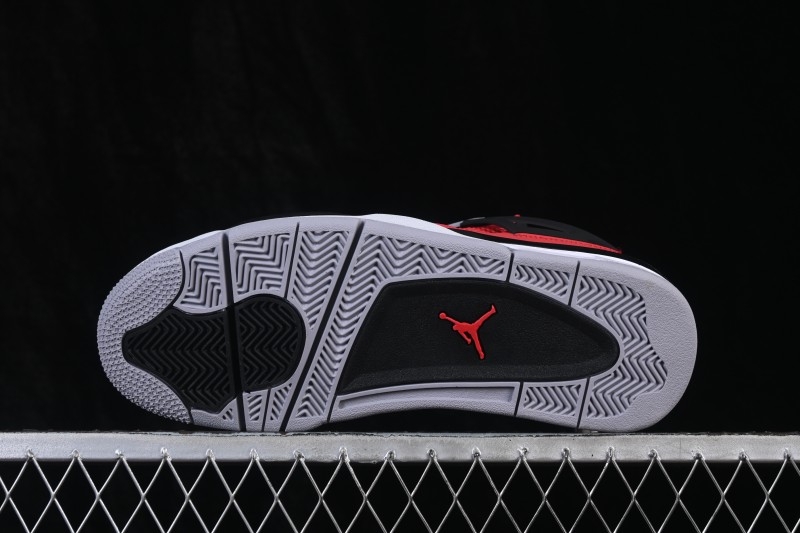 Nike Air Jordan 4 Retro Basketball Shoes in Toro Red with Iconic Design - FQ8138-600