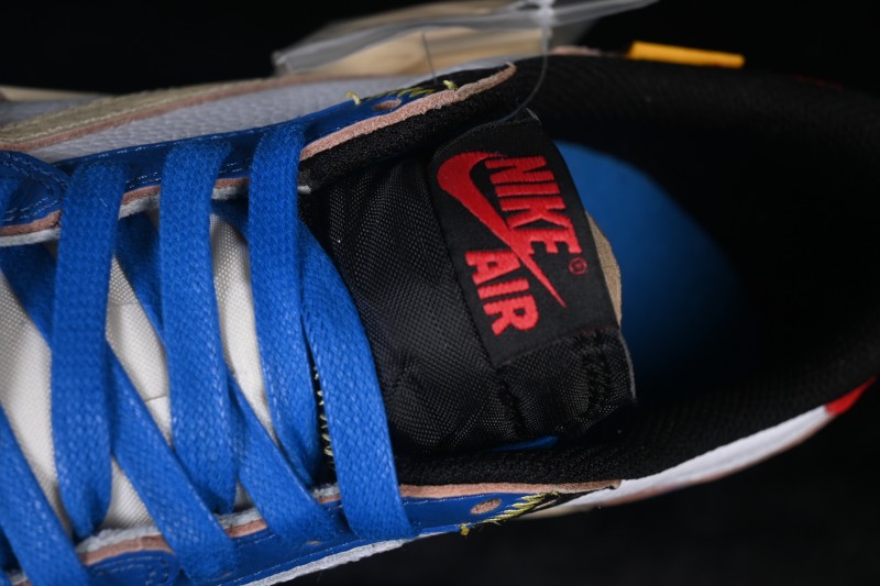 Nike Travis Scott Air Jordan 1 Low OG Retro Basketball Shoes with Reverse Swoosh - DM7866-111