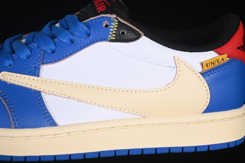 Nike Travis Scott Air Jordan 1 Low OG Retro Basketball Shoes with Reverse Swoosh - DM7866-111