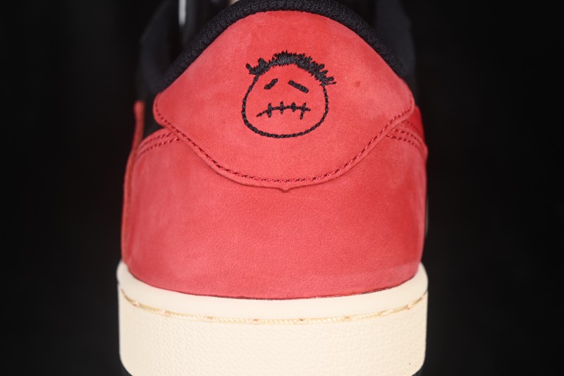 Nike Travis Scott x Air Jordan 1 Low OG Retro Basketball Shoes with Reverse Swoosh Design - DM7866-061