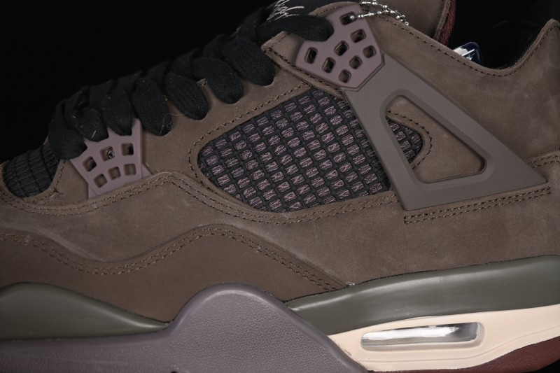 A Ma Maniere x Nike Air Jordan 4 Retro 'Dark Mocha' Premium Lifestyle Sneakers - IF3102-200