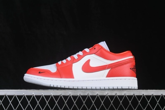 Nike Air Jordan 1 Low Retro Basketball Shoes with Classic Red and White Colorway - II9813-600