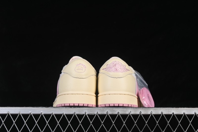 Nike Travis Scott x Air Jordan 1 Low OG Retro Basketball Shoes with Reverse Swoosh - IQ7604-100