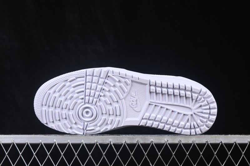 Nike Air Jordan 1 Low Retro Basketball Shoes in All-White Leather - DD9315-120