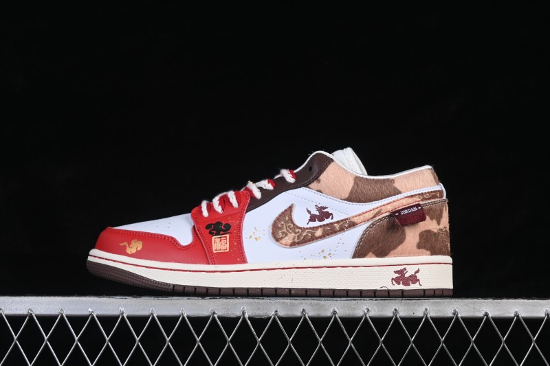 Nike Air Jordan 1 Low Chinese New Year Year of the Horse Retro Basketball Shoes - IQ5321-121