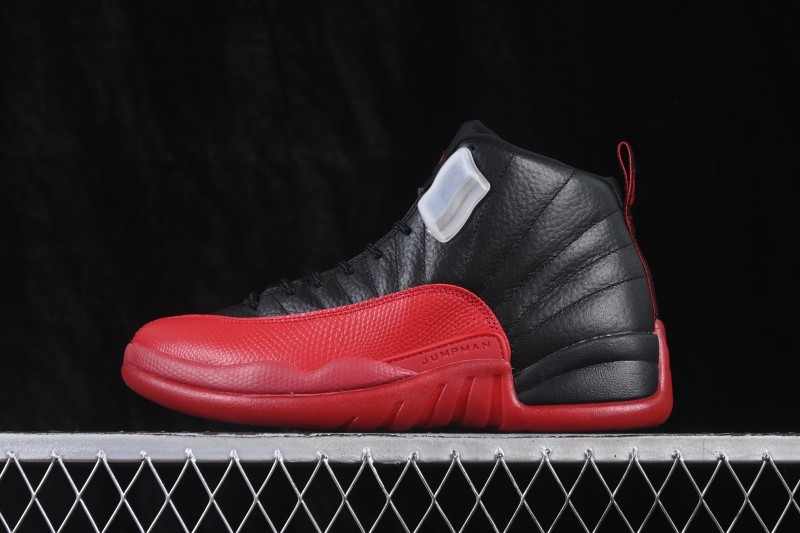 Nike Air Jordan 12 Retro Basketball Shoes with Black and Varsity Red Colorway - CT8013-002