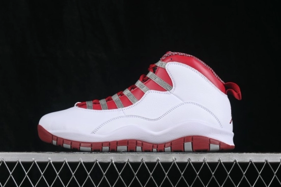 Nike Air Jordan 10 Retro Red Steel Basketball Shoes with Classic Design - 310805-161