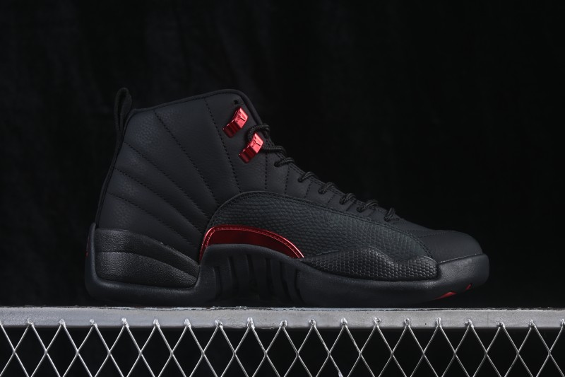 Nike Air Jordan 12 Retro OG Bloodline Men's Basketball Shoes with Premium Leather and Vibrant Red Accents - CT8013-003