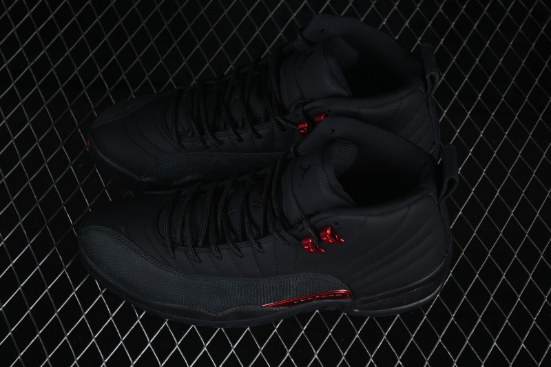 Nike Air Jordan 12 Retro OG Bloodline Men's Basketball Shoes with Premium Leather and Vibrant Red Accents - CT8013-003