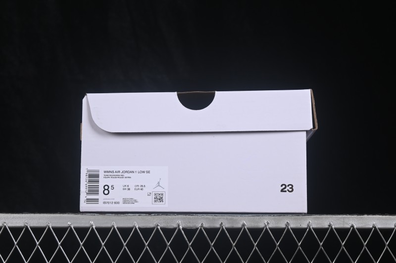 Nike Air Jordan 1 Low Retro Basketball Shoes with Gum Sole in Burgundy - IB7012-600
