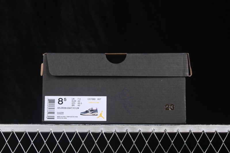 Nike Air Jordan Legacy 312 Low Basketball Shoes with Hook-and-Loop Strap Combination Upper - CD7069-007