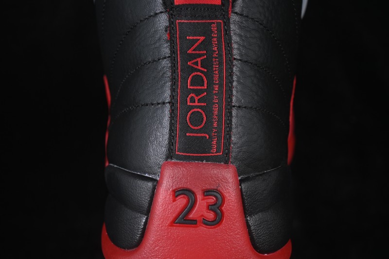 Nike Air Jordan 12 Retro Basketball Shoes with Black and Varsity Red Colorway - CT8013-002