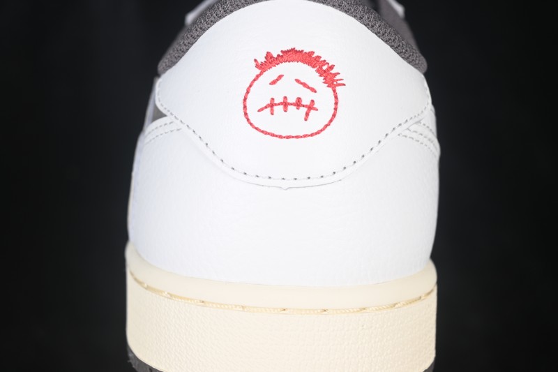 Nike Travis Scott x Air Jordan 1 Low OG Retro Sneakers with Reversed Swoosh Design - DM7866-162