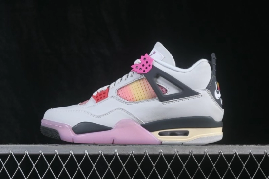 Nike Air Jordan 4 Retro Comic AJ4 Running Shoes with Graphic Design - JA1135-100