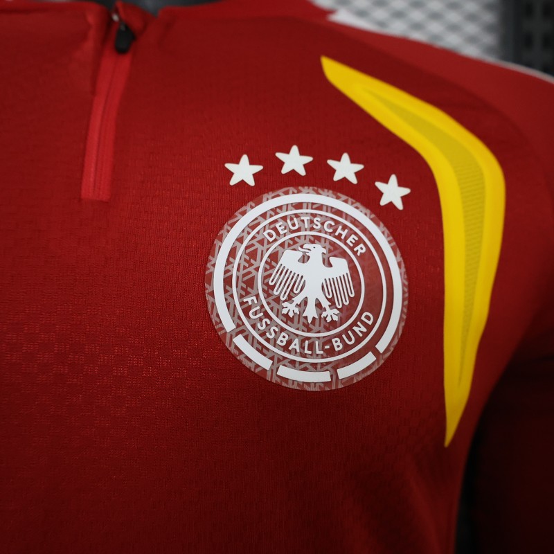 Player Version 2026 Germany Away Red Long Sleeve Jersey