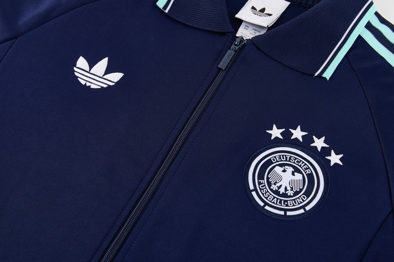 26/27 Germany  Navy Blue Full Zipper Jacket + Long Pants