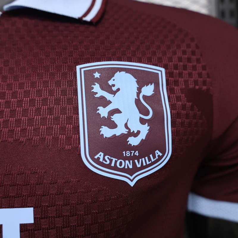 Player Version 26/27 Aston Villa FC Home Maroon Jersey With Sponsor