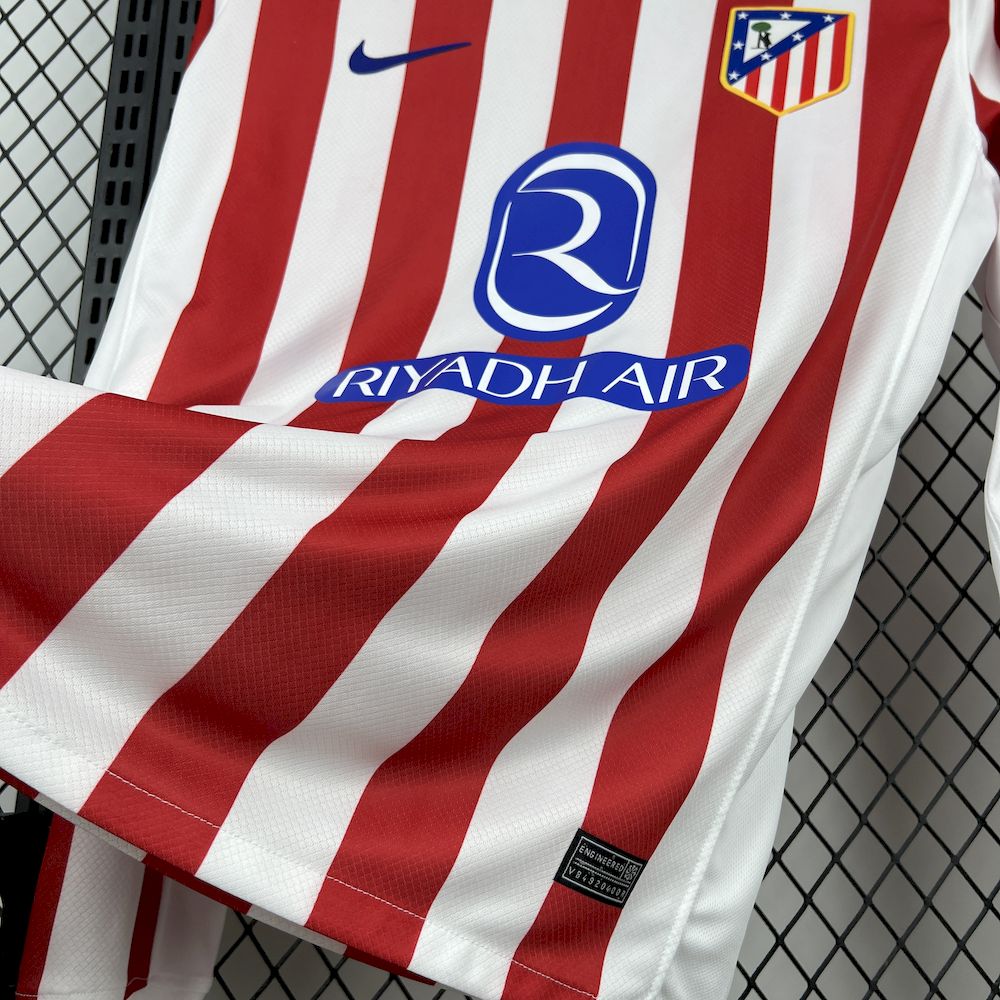 2025/26 Mens Atletico Madrid Home Long Sleeve Jersey