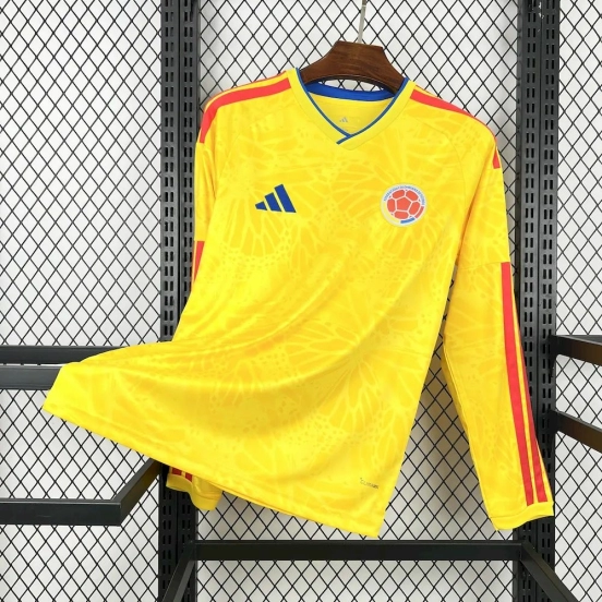 2026 Mens Colombia World Cup Home Long Sleeve Jersey