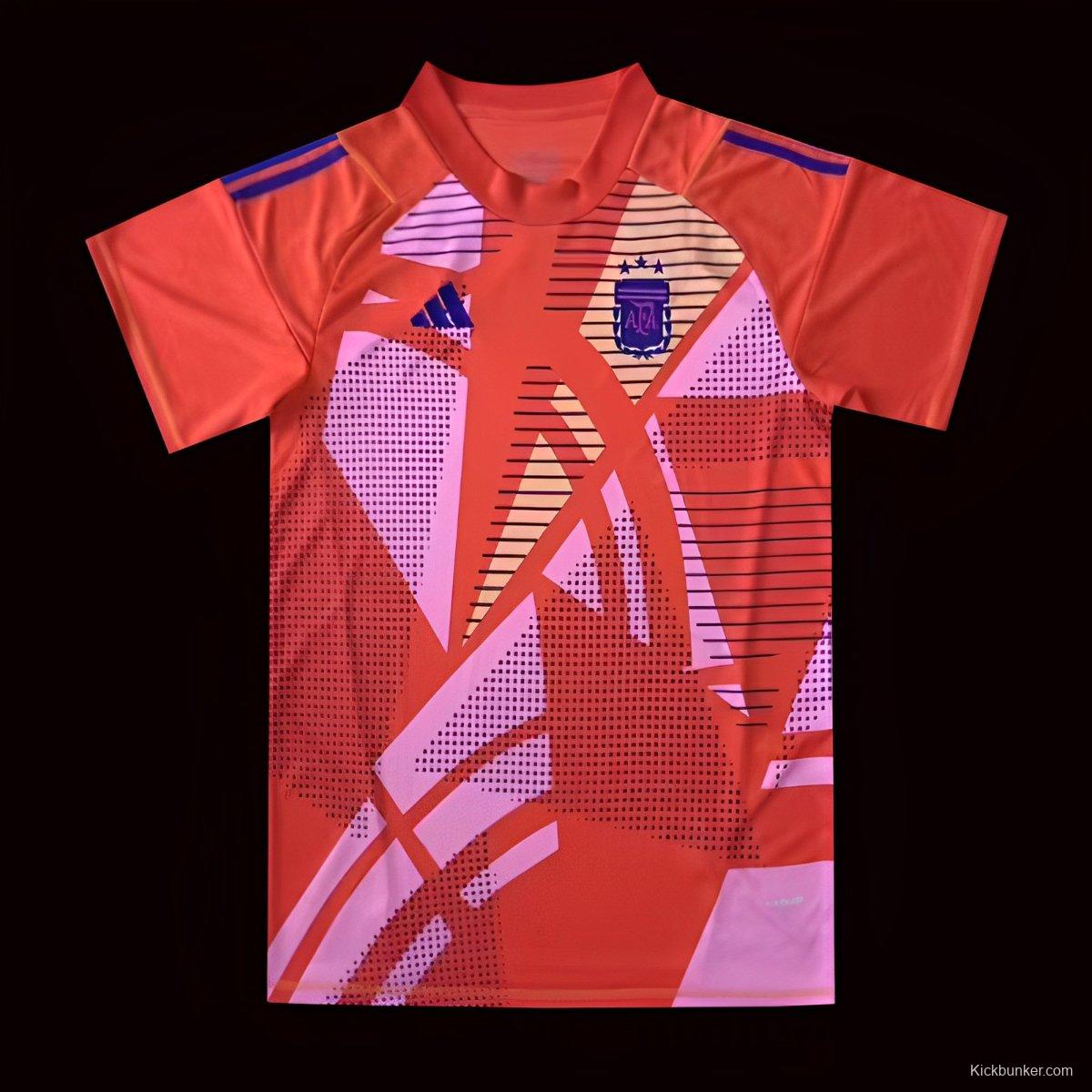 2024 Argentina Orange Goalkeeper Jersey