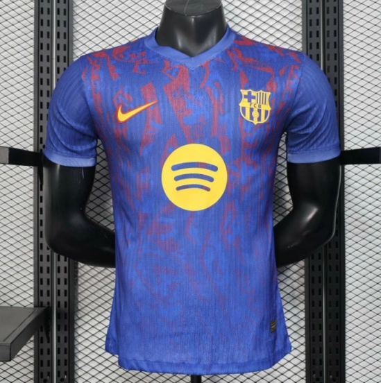 Player Version 25/26 Barcelona Blue with Red Pattern Jersey