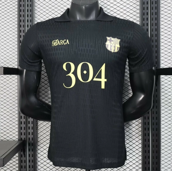 Player Version 25/26 FC Barcelona BLACK Jersey With 304 Sponsor