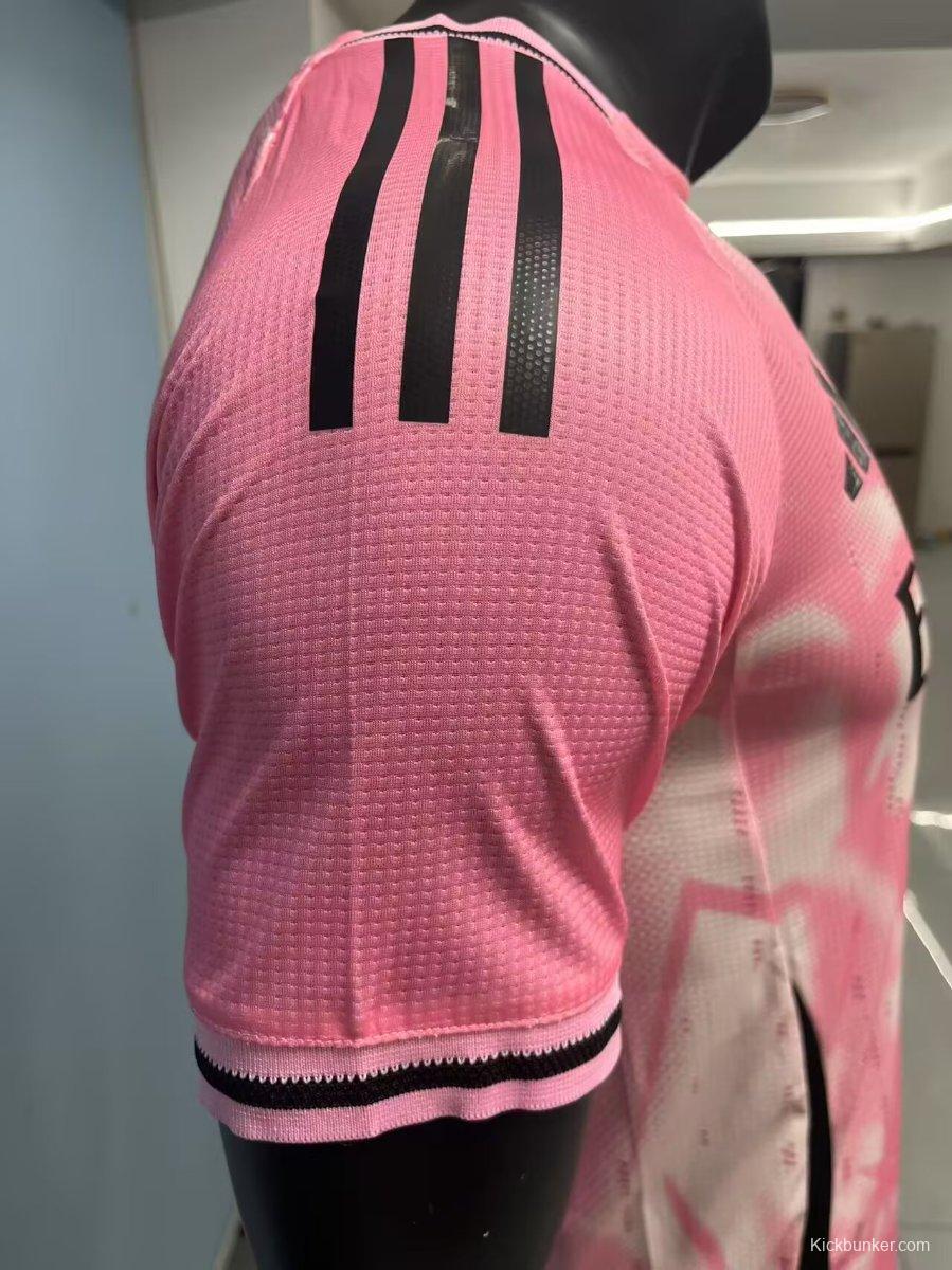 Player Version 25/26 Real Madrid Pink with Abstract Camouflage Pattern Jersey