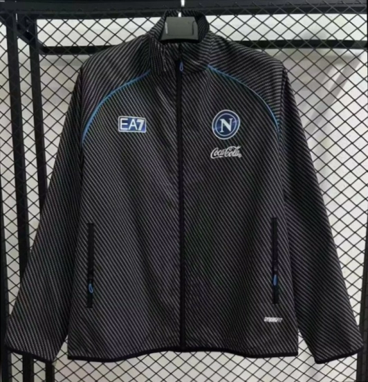 25/26 Napoli Black Full Zipper Windbreaker