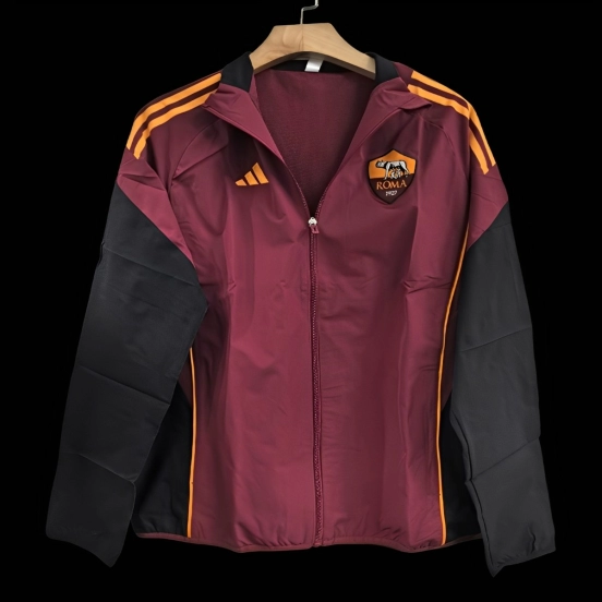 25/26 Roma Wine/Black Full Zipper Windbreaker