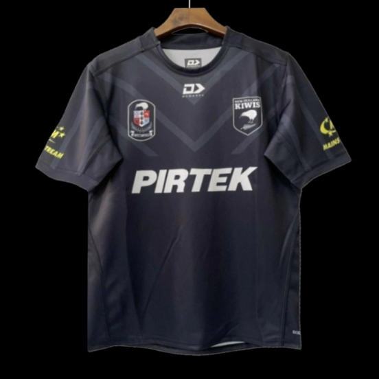 2026 New Zealand Kiwis Alternate Black with Tonal Chevron Pattern Jersey