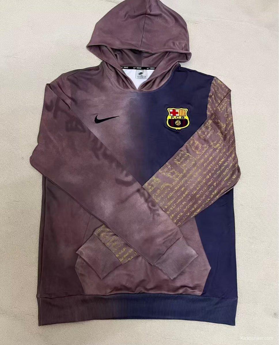 25/26 Travis Scott x Nike x FC Barcelona Split-Dye Crest Hoodie