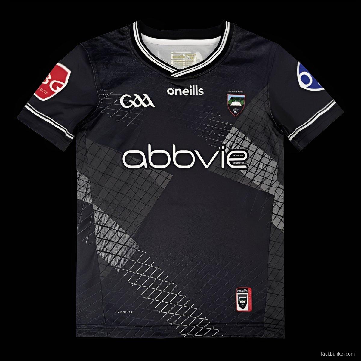 25/26 Sligo GAA Black with Geometric Pattern Kids Jersey