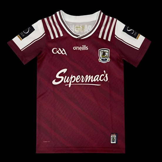 25/26 Galway GAA Maroon with White Stripes Kids Jersey