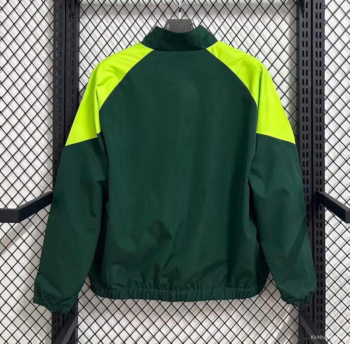 2026 Senegal Green Full Zipper Windbreaker