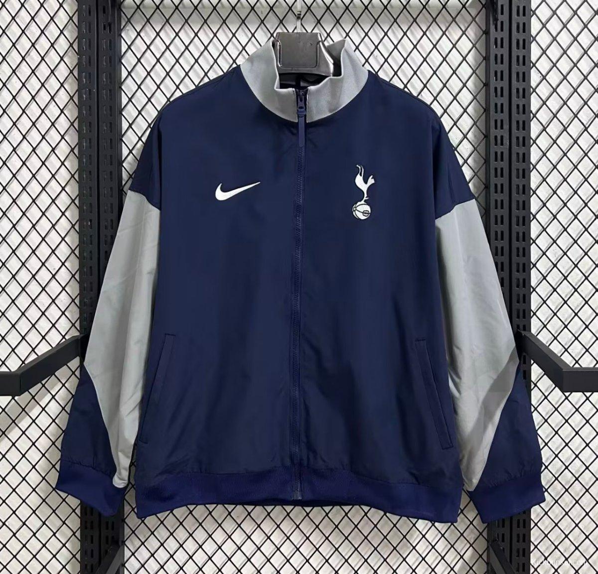25/26 Tottenham Hotspur Navy Full Zipper Windbreaker