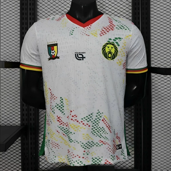 2026 Player Version Cameroon Home White with Red, Dot Pattern Jersey