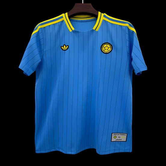 2026 Colombia Adidas Terrace Icons Blue Jersey