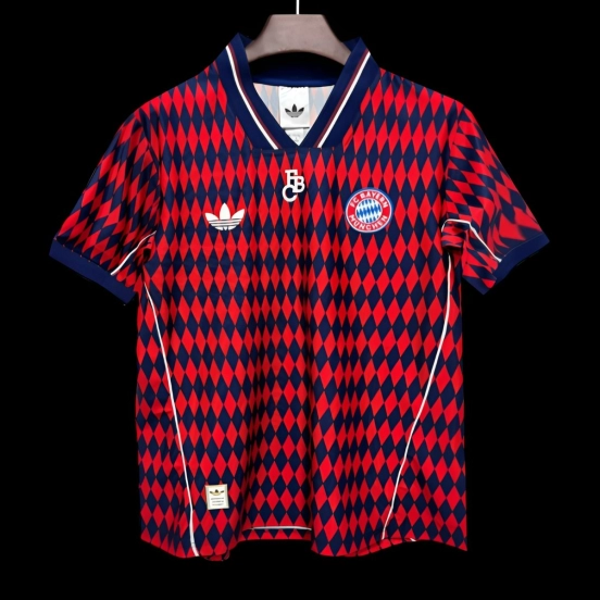 2026 Bayern Munich Adidas Terrace Icons Red/Navy Jersey