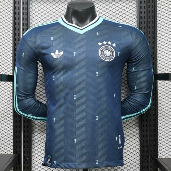 Player Version 2026 Germany Away Navy Blue  Long Sleeve Jersey
