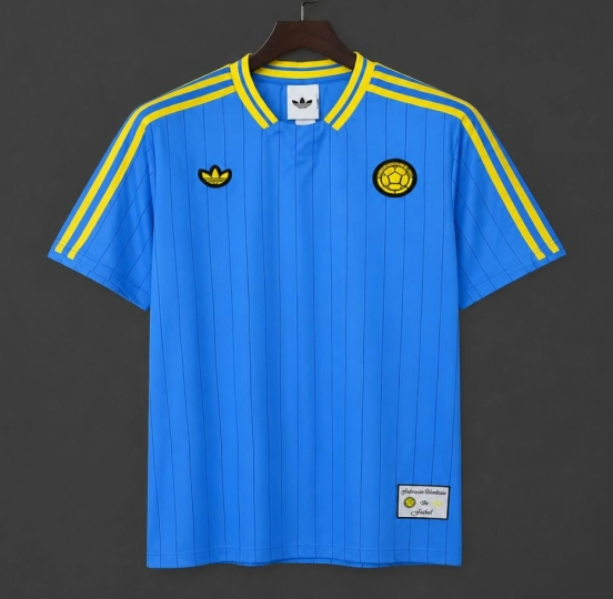 2026 Adidas Originals Colombia Terrace Icons Blue Jersey