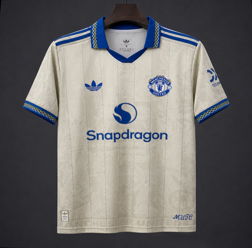 26/27 Manchester United Third Concept Cream Blue Jersey