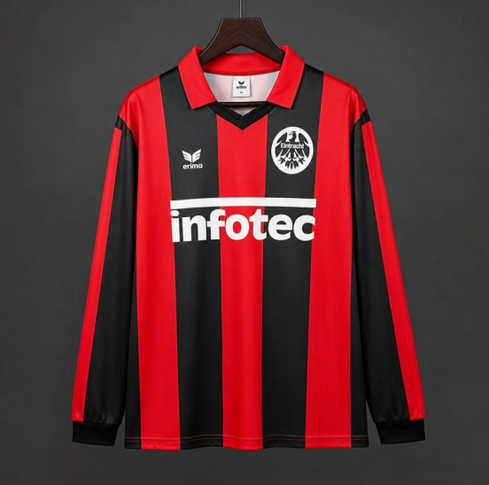 Retro 88/89 Eintracht Frankfurt Home Long Sleeve Jersey
