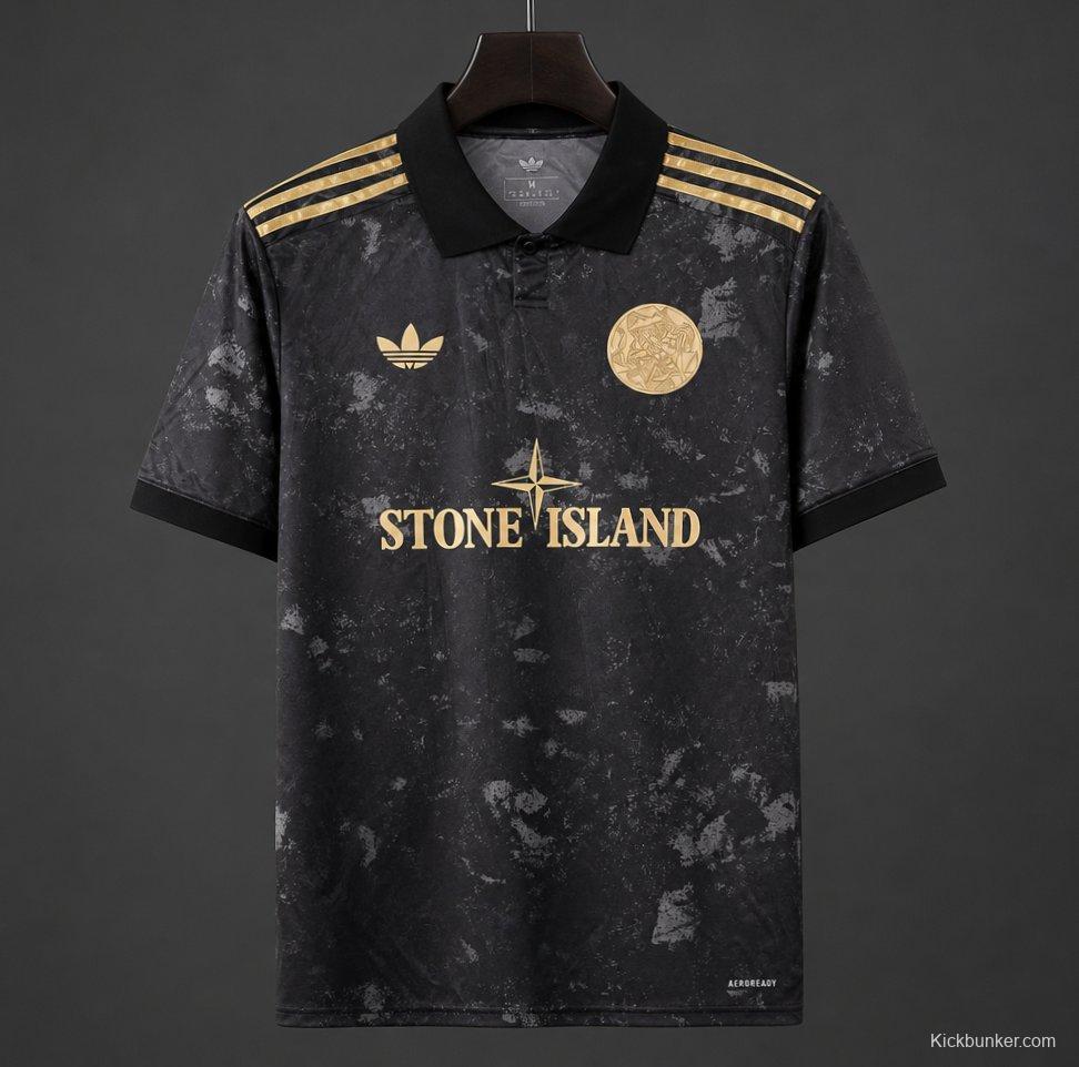 26/27  Ajax x Stone Island Concept Black Jersey