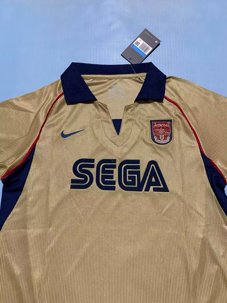 26/27 Arsenal Vintage 2001/02 Remake Gold Away Jersey