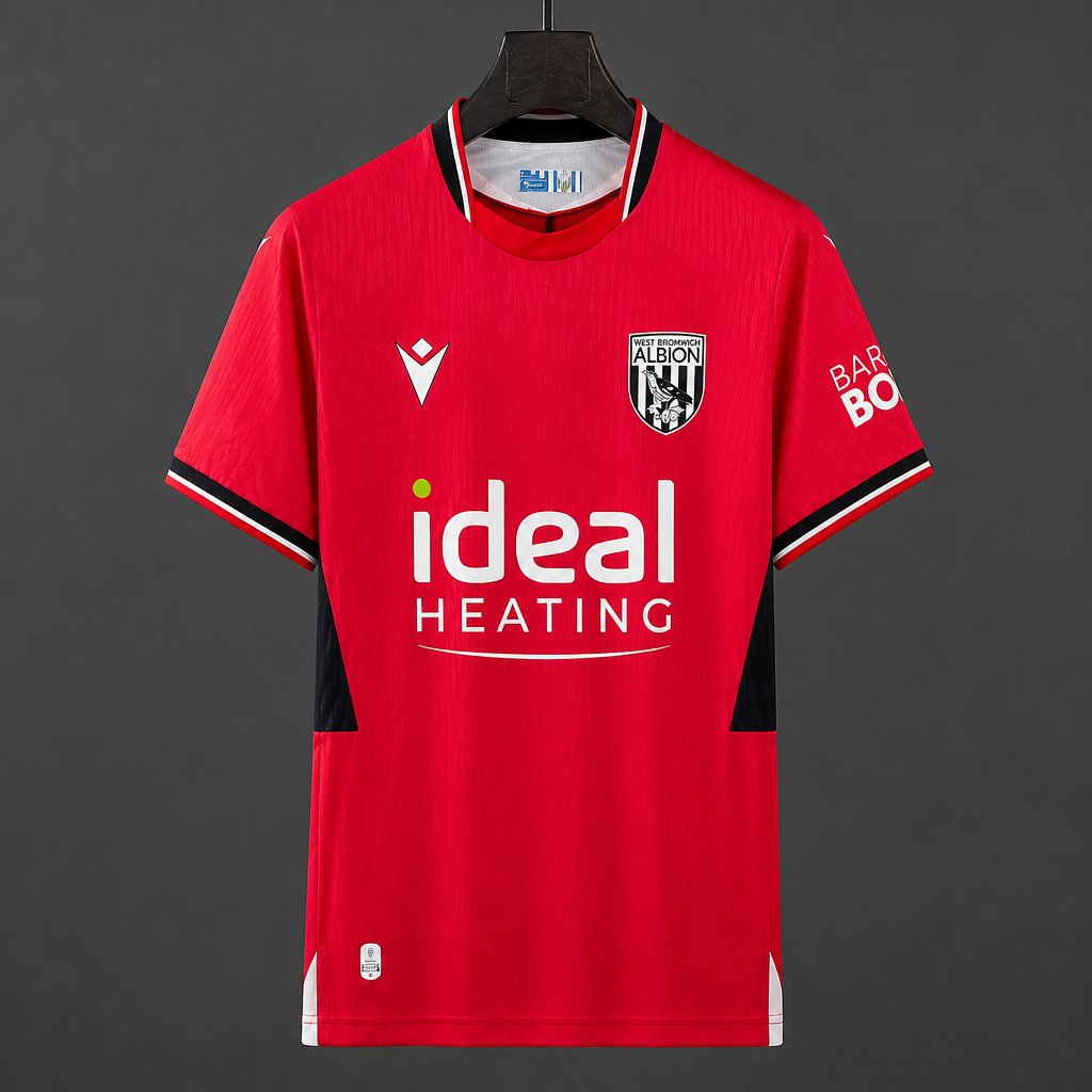 26/27 West Bromwich Albion Away Red with Black  Jersey