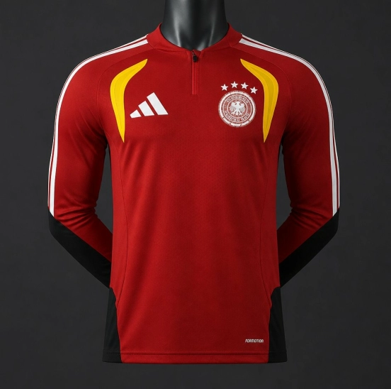 Player Version 2026 Germany Away Red Long Sleeve Jersey