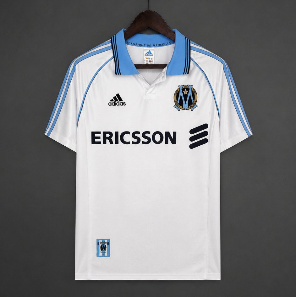 Retro 98/99 Marseille home Soccer Jersey