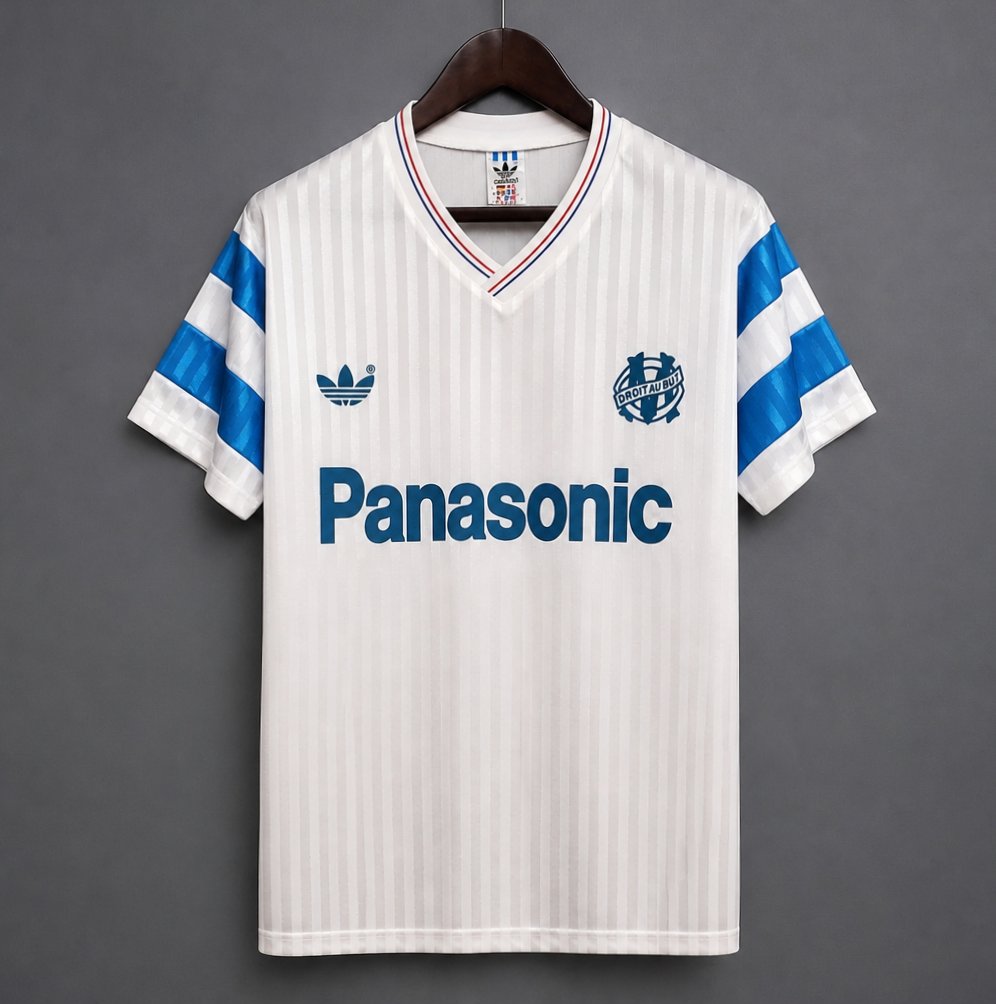 Retro Marseille 1990 home Soccer Jersey