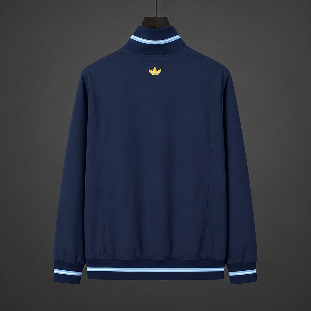 2026 Argentina MESSI Tribute Full Zipper Navy Blue Windbreaker