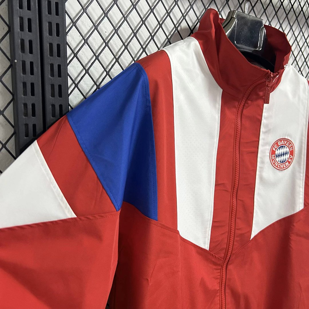26/27 Bayern Munich EQT Red  Full Zipper Windbreaker